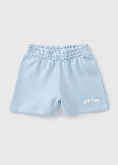 Girls Blue Jersey Shorts (7-15yrs)