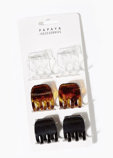 6 Pack Multicolour Hair Clamps
