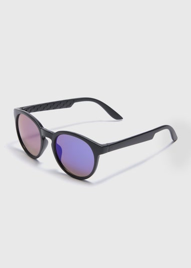 Boys Black Round Lense Sunglasses