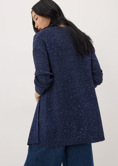 Navy Sequin Sparkle Cardigan