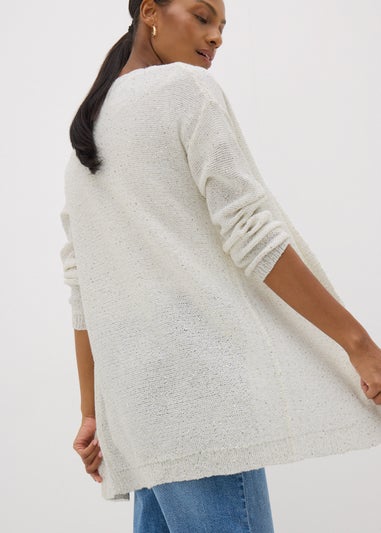 Ivory Sequin Sparkle Cardigan