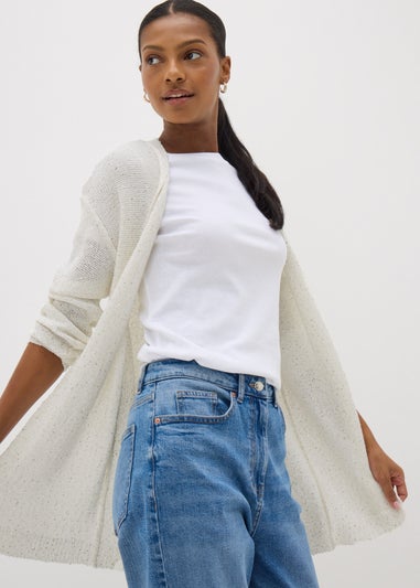 Ivory Sequin Sparkle Cardigan