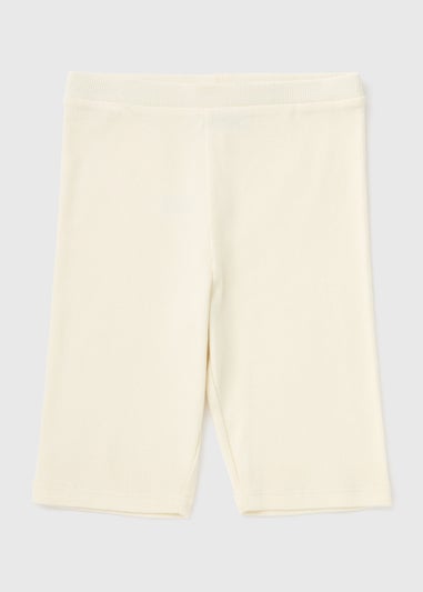 Girls Cream Cycling Shorts (7-15yrs)
