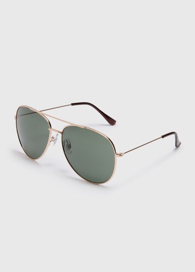 Gold Aviator Sunglasses