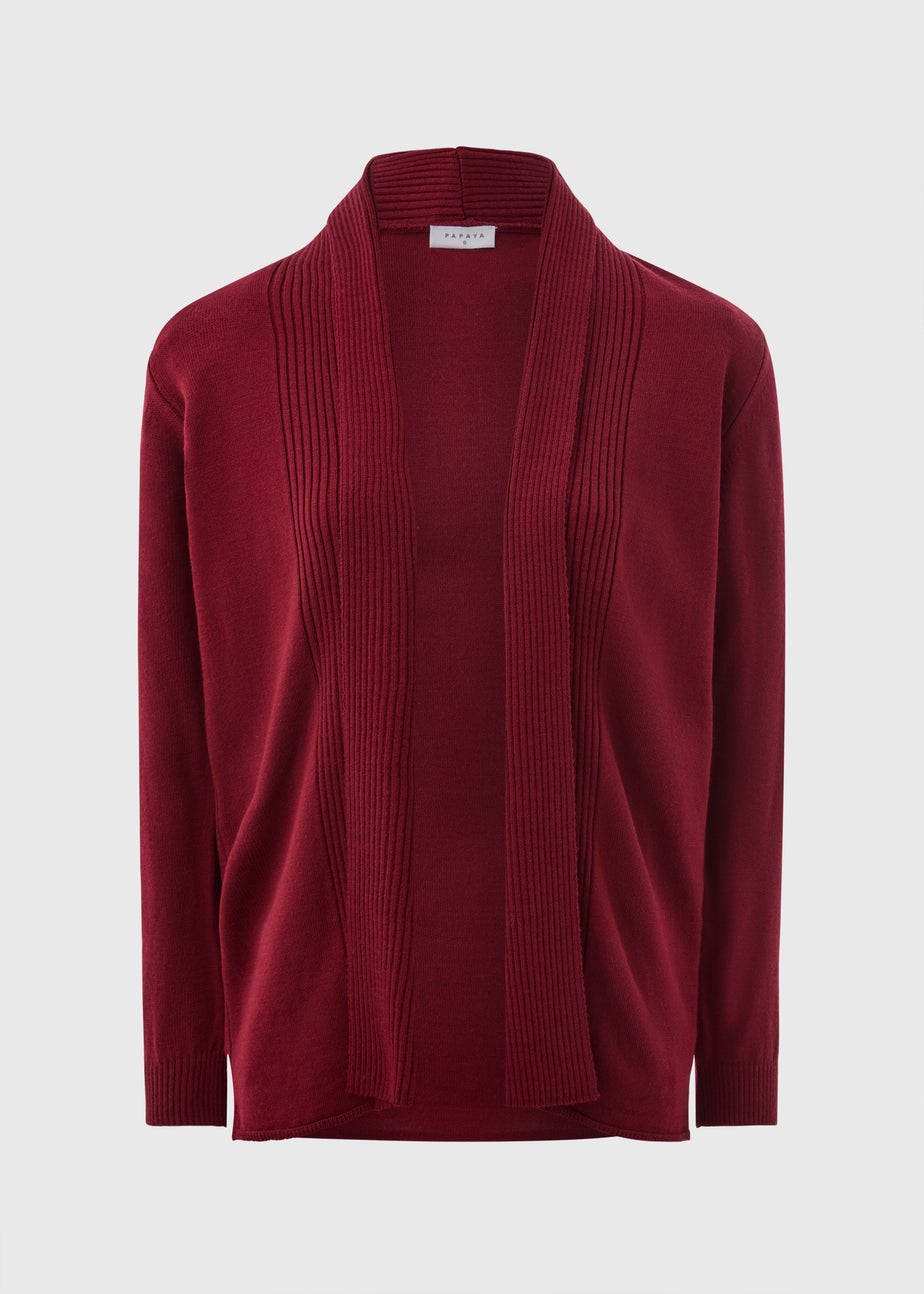 Burgundy Longline Cardigan