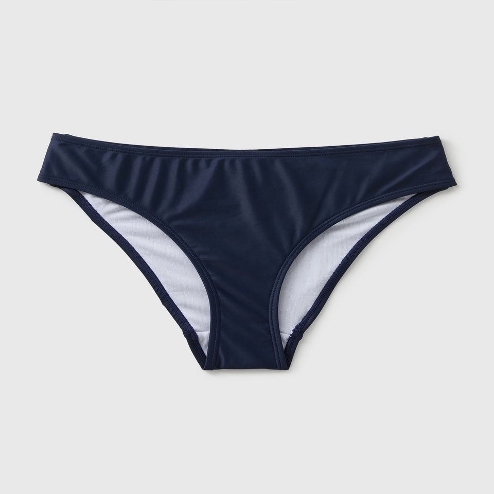 Navy High Waist Brazilian Bikini Bottoms