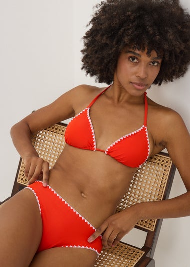 Red Stitch Mini Bikini Bottoms