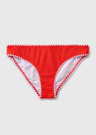 Red Stitch Mini Bikini Bottoms