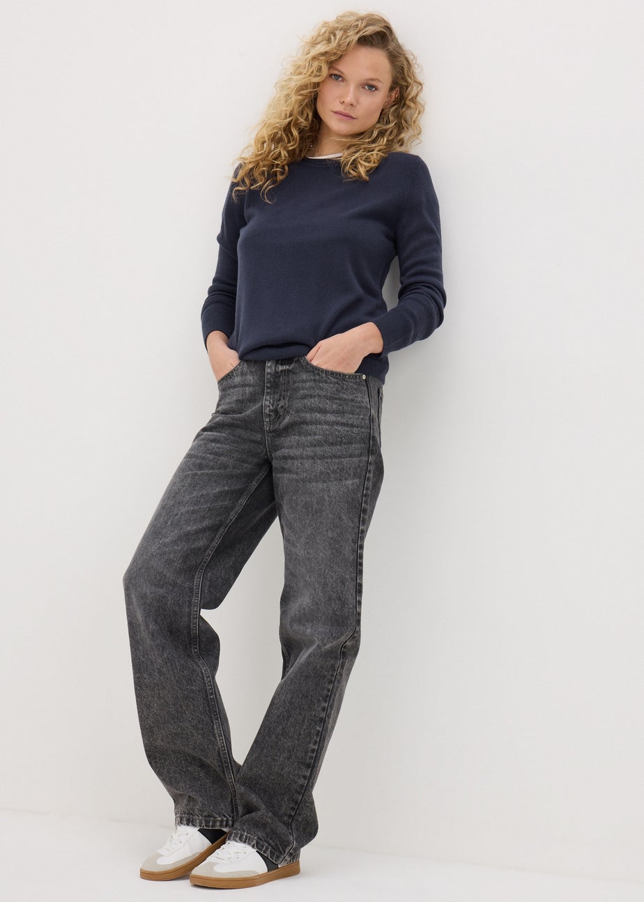 Navy Crew Neck Jumper