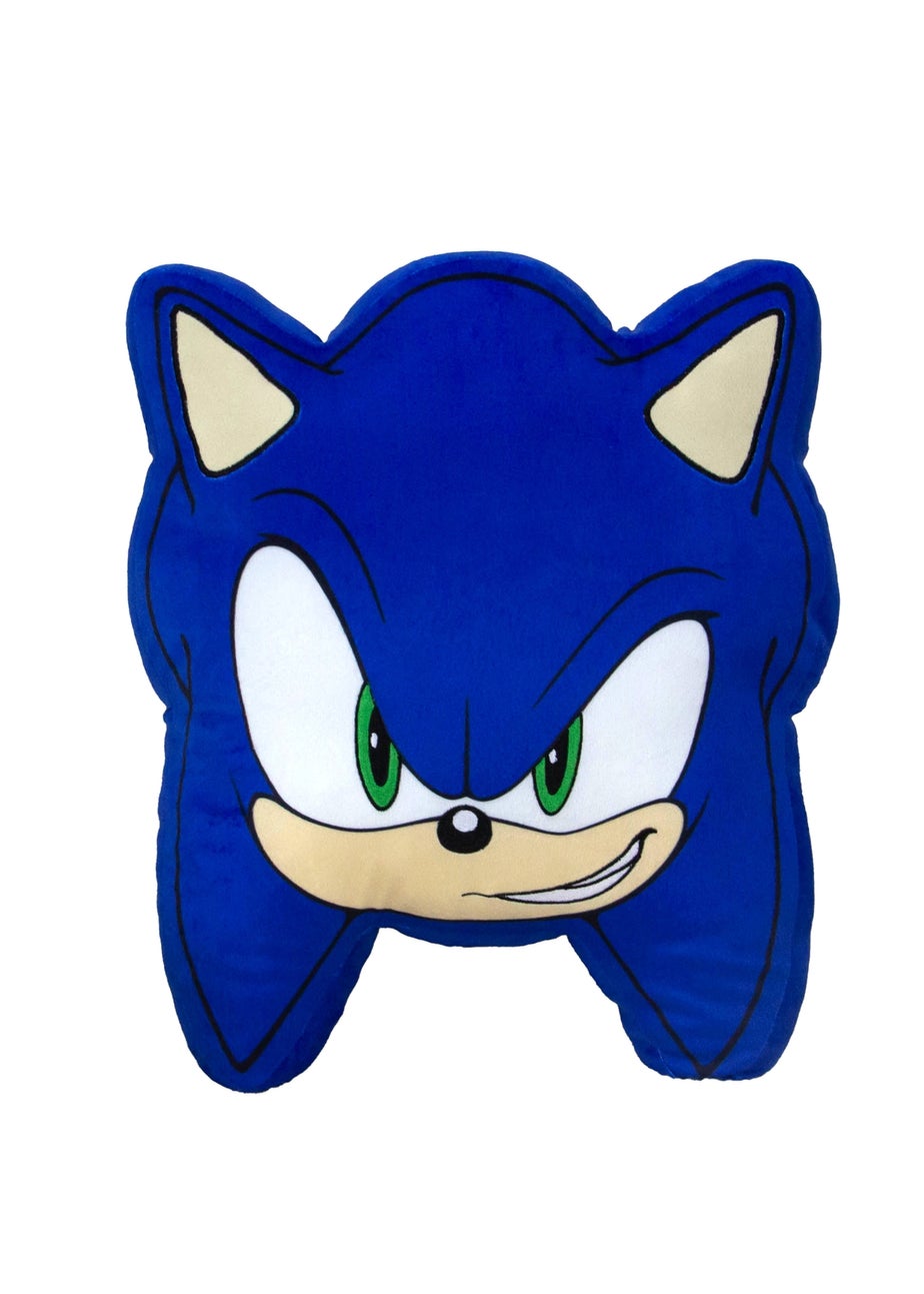 Daily Gifts Personalised Sonic Hedgehog Blue Sequin Cushion Cover - 40cm X 40cm, Magic Reveal With Any Name