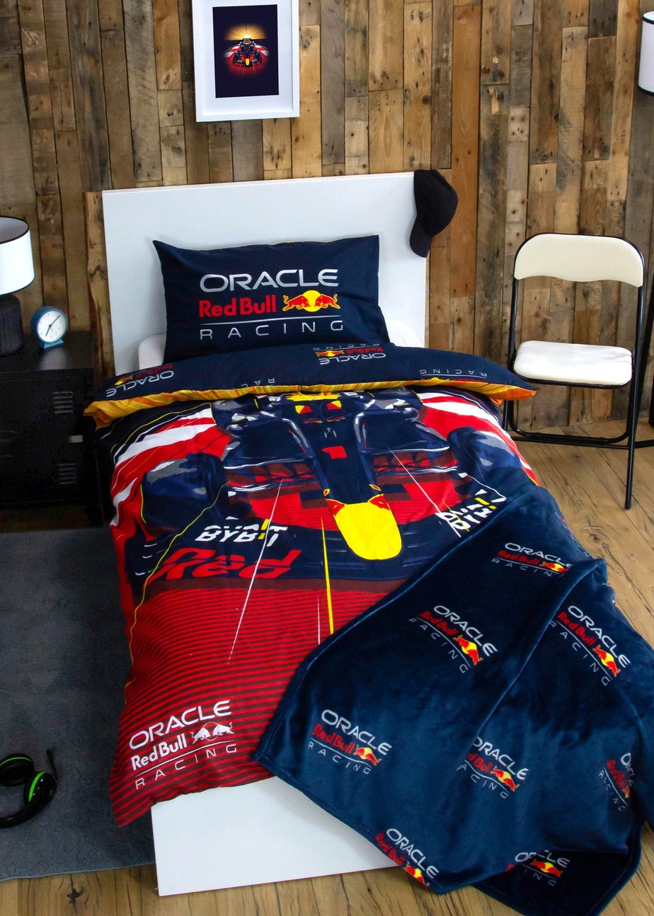 Red Bull Formula 1 Polycotton Reversible Duvet Cover Set
