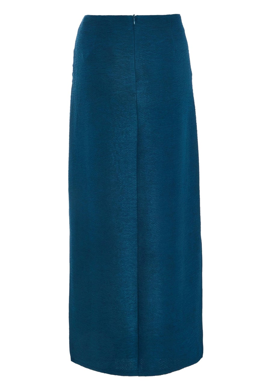 Quiz Teal Ruched Midaxi Skirt