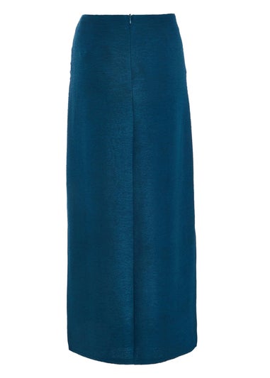 Quiz Teal Ruched Midaxi Skirt