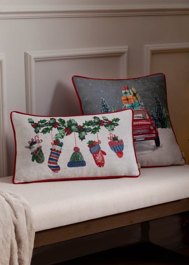 Evans Lichfield Car Scene Filled Cushion (45cm x 45cm)