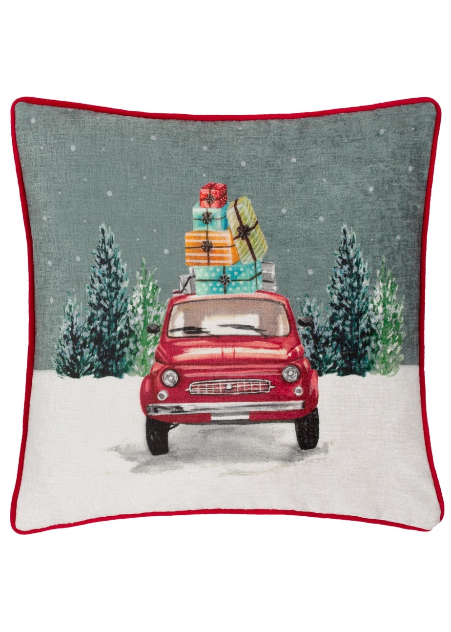 Evans Lichfield Car Scene Filled Cushion (45cm x 45cm)