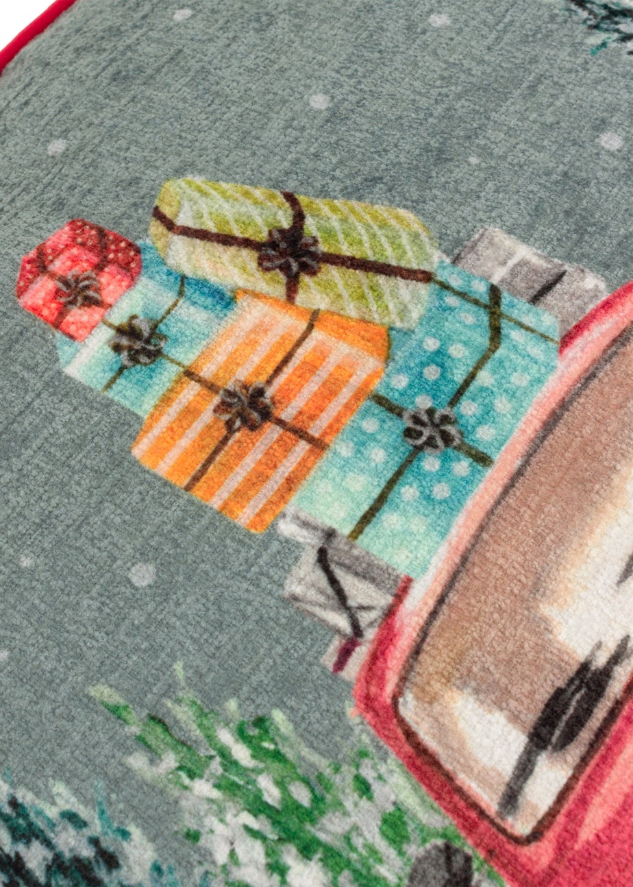 Evans Lichfield Car Scene Filled Cushion (45cm x 45cm)