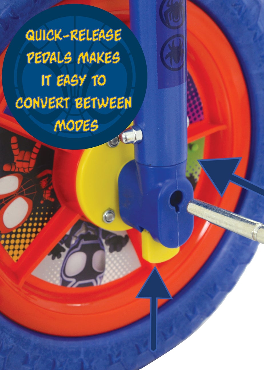 Marvel Spidey & His Amazing Friends 2 in 1 Training Bike (10")