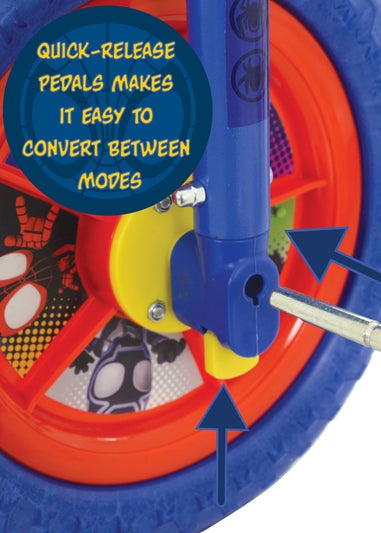 Marvel Spidey & His Amazing Friends 2 in 1 Training Bike (10")