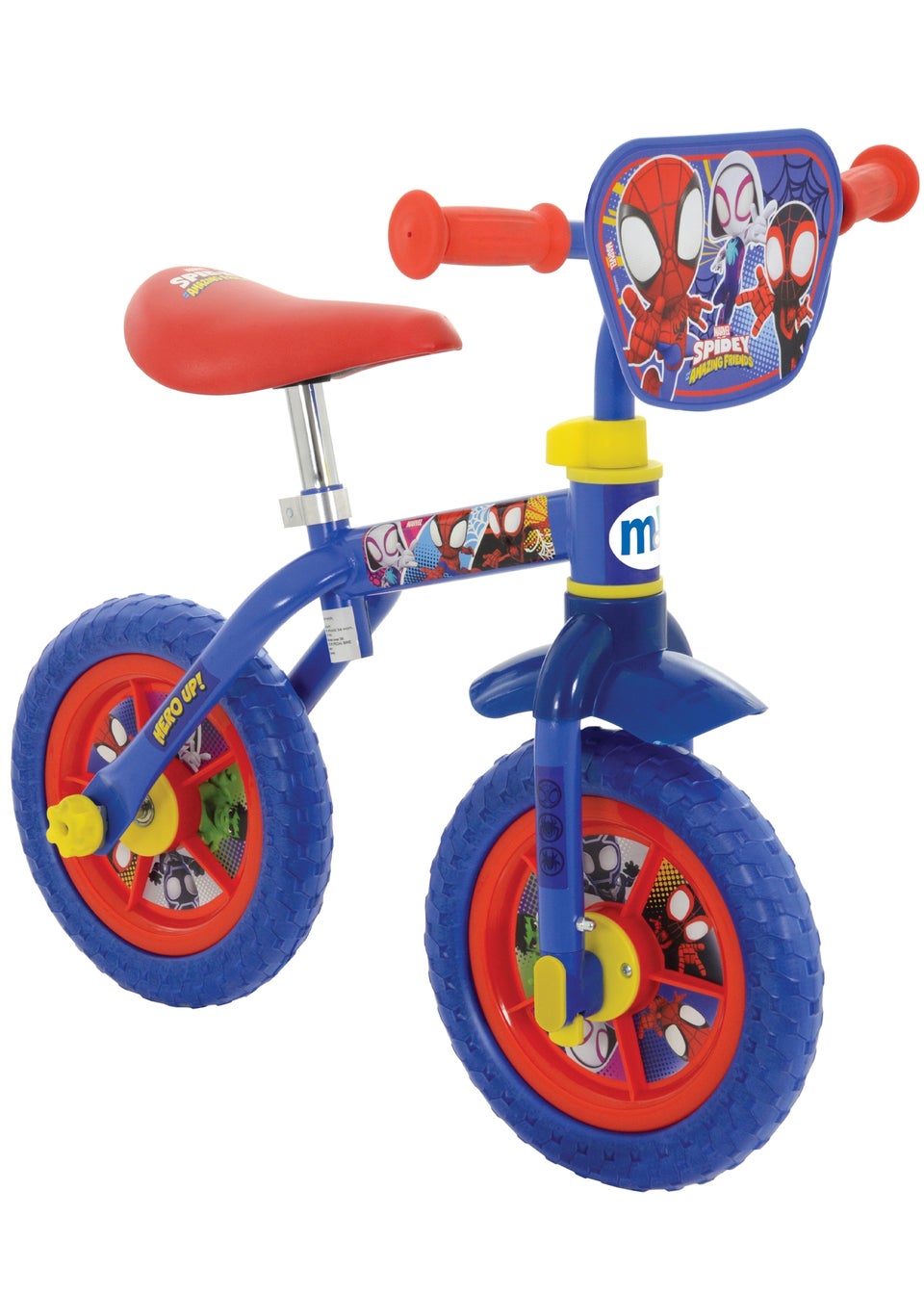 Marvel Spidey & His Amazing Friends 2 in 1 Training Bike (10")