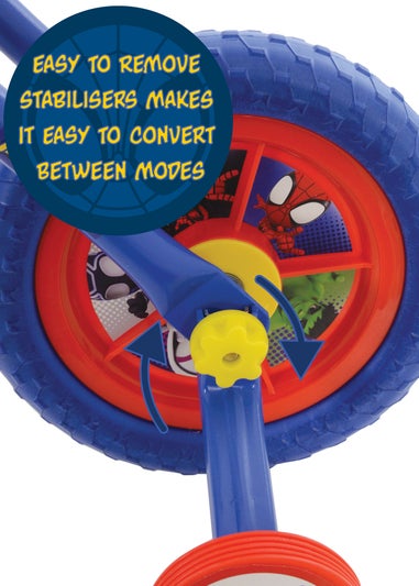Marvel Spidey & His Amazing Friends 2 in 1 Training Bike (10")