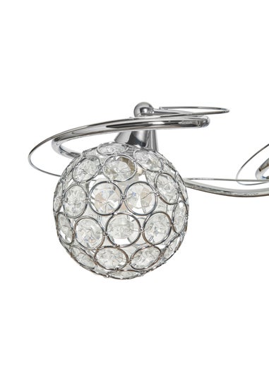 BHS Chrome Orianna Flush 3 Light (22cm x 43cm)