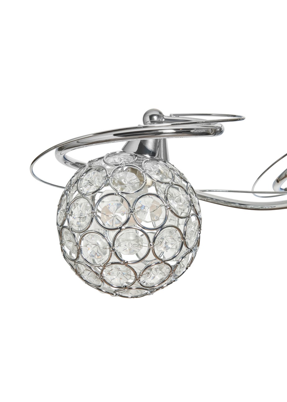 BHS Chrome Orianna Flush 3 Light (22cm x 43cm)