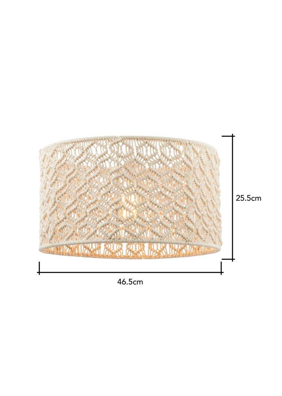 BHS Ivory Large Macrame Easyfit Shade (26cm x 47cm)
