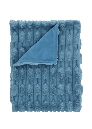 Bianca Fine Linens So Soft Carved Faux Fur Blanket Throw (150x200 cm)