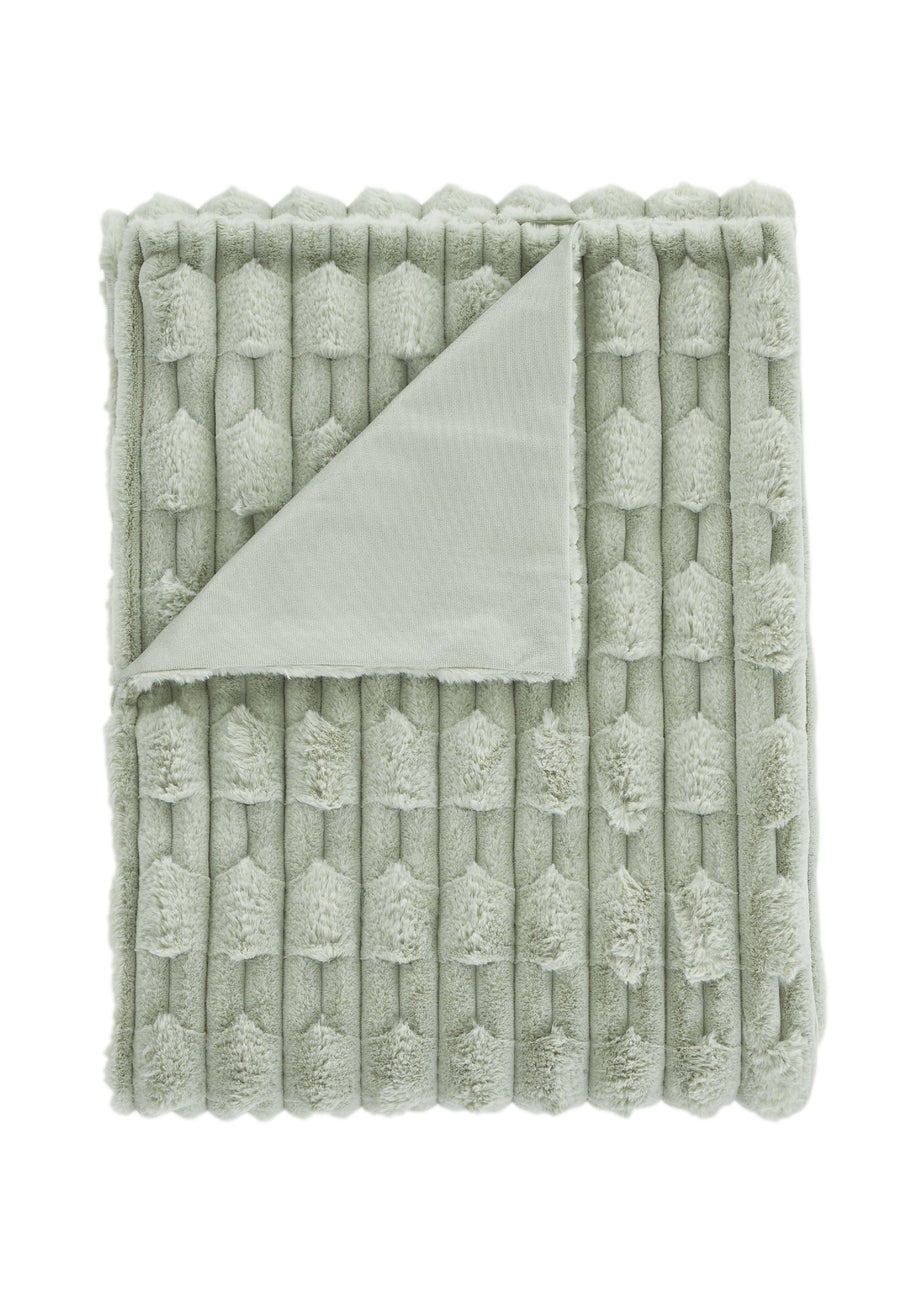 Bianca Fine Linens So Soft Carved Faux Fur Blanket Throw (150x200 cm)