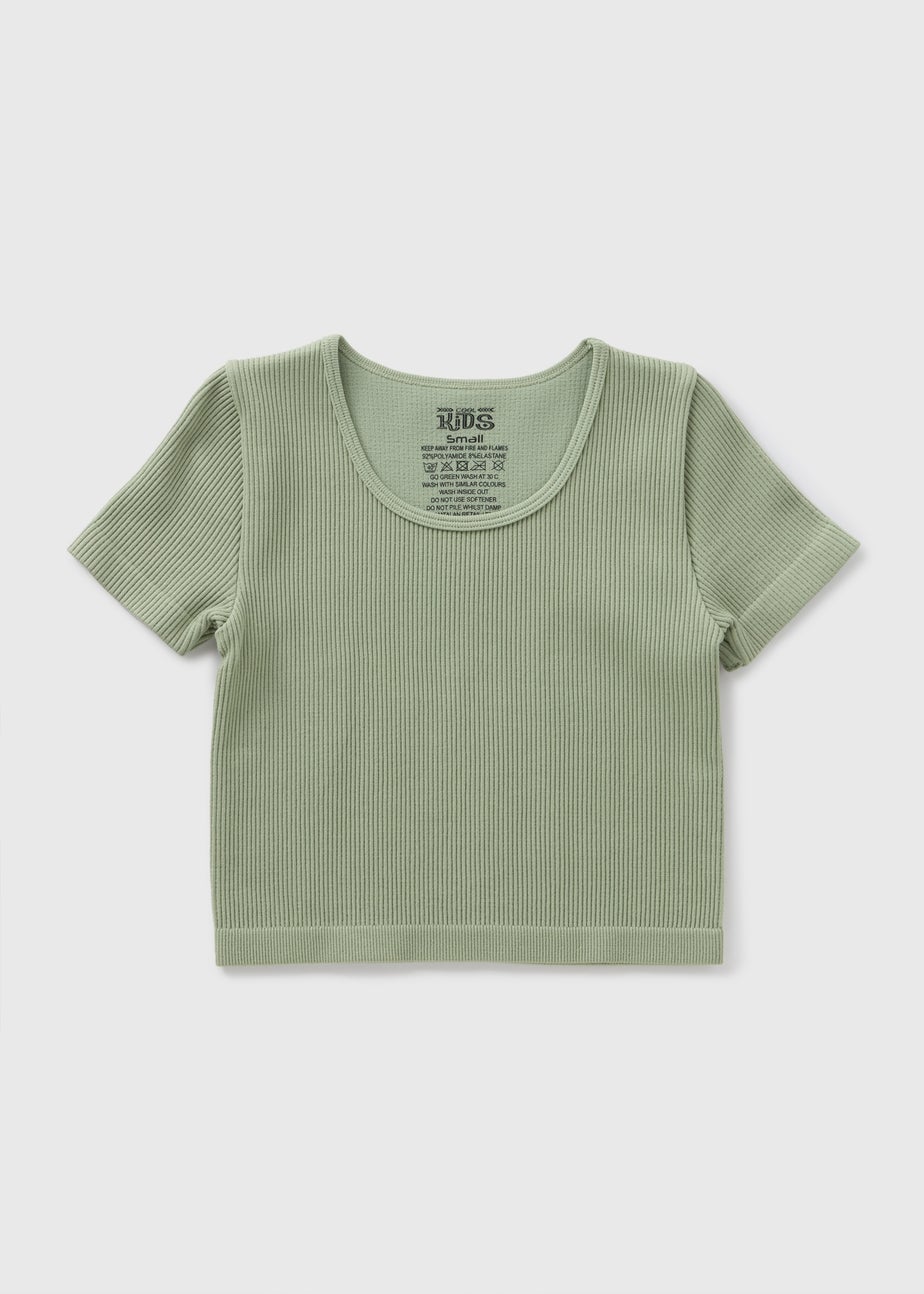 Girls Green Seamless Top (7-15yrs)