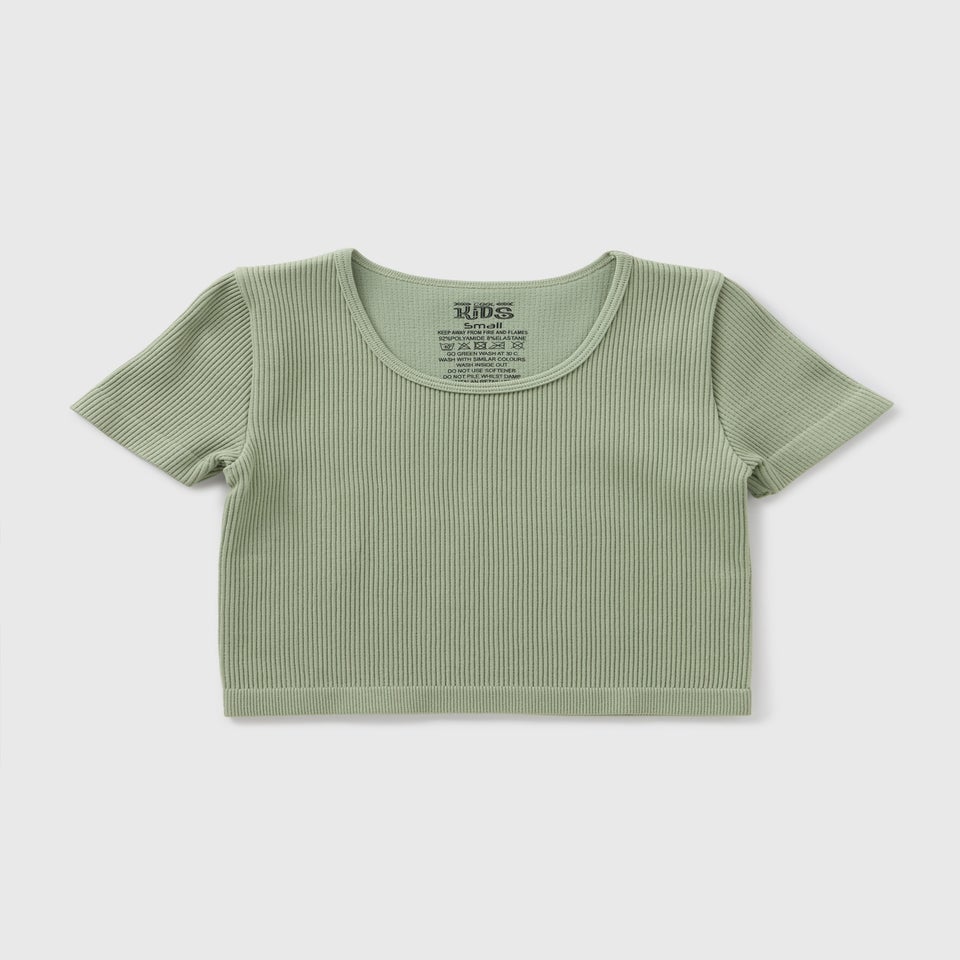 Girls Green Seamless Top (7-15yrs)