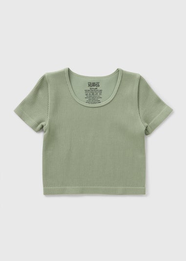 Girls Green Seamless Top (7-15yrs)
