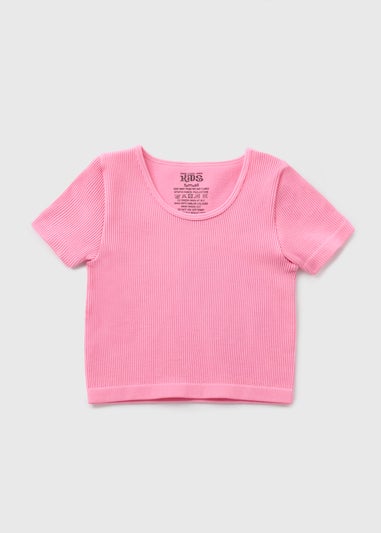 Girls Pink Seamless Top (XS-XL)