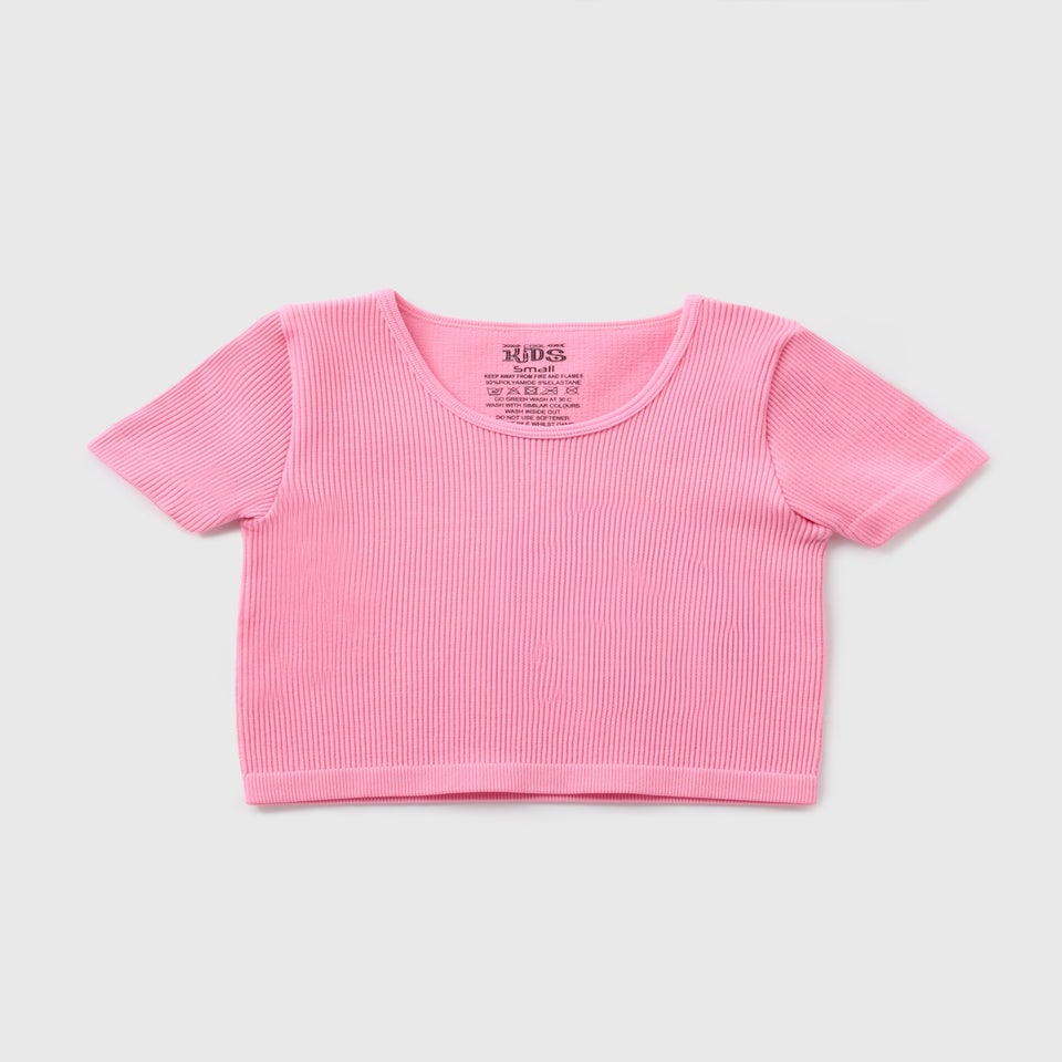 Girls Pink Seamless Top (XS-XL)