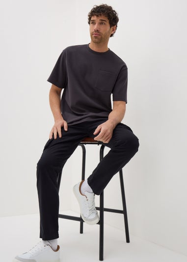 Charcoal Twill Pocket T-Shirt