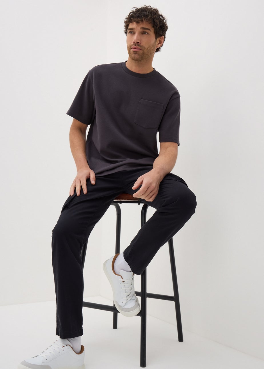 Charcoal Twill Pocket T-Shirt