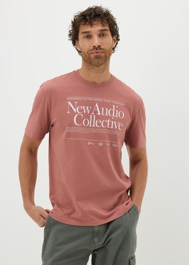 Coral Typography T-Shirt