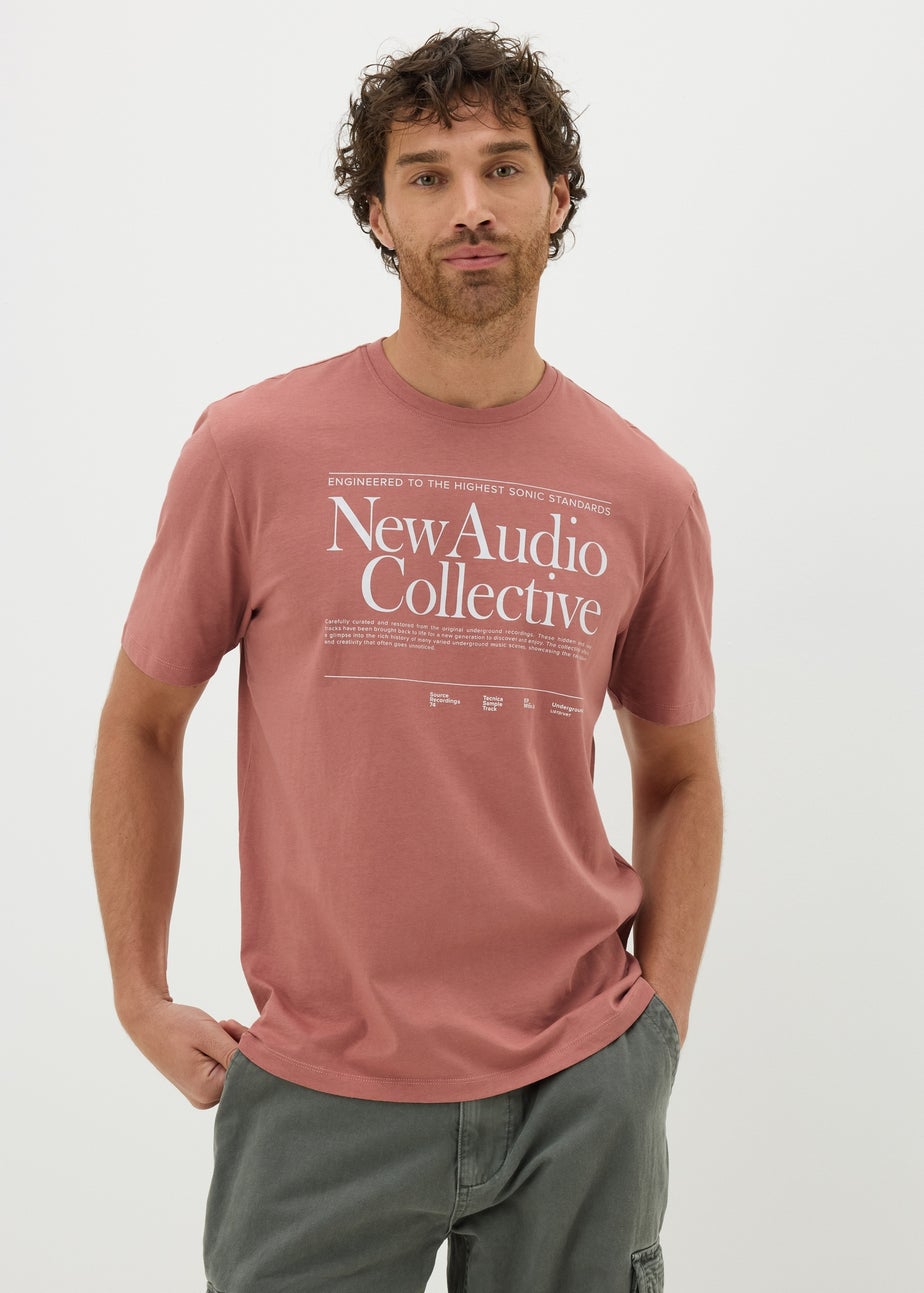 Coral Typography T-Shirt