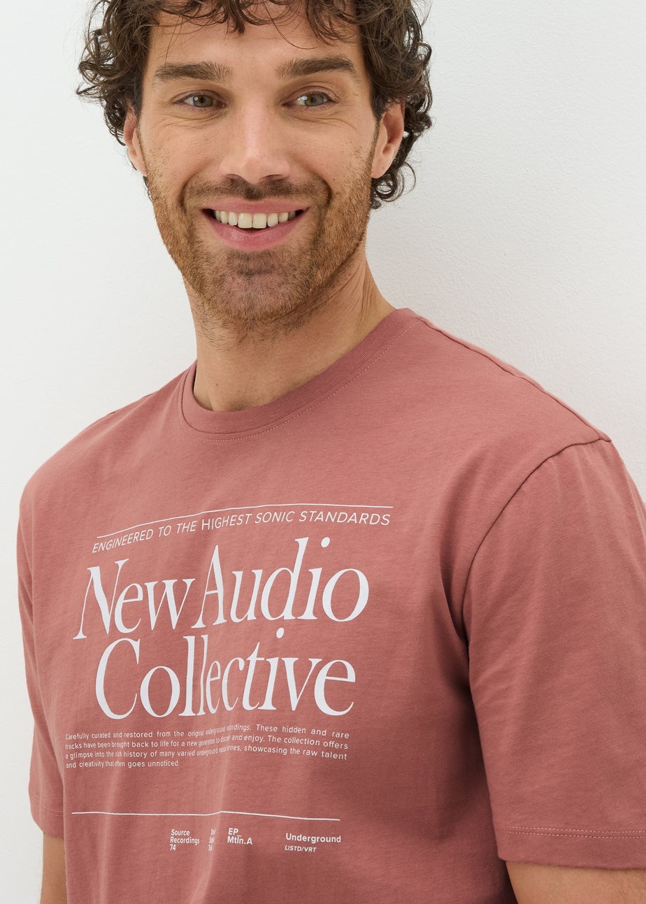 Coral Typography T-Shirt