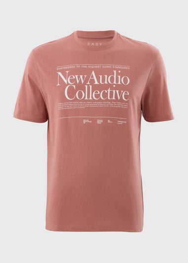 Coral Typography T-Shirt
