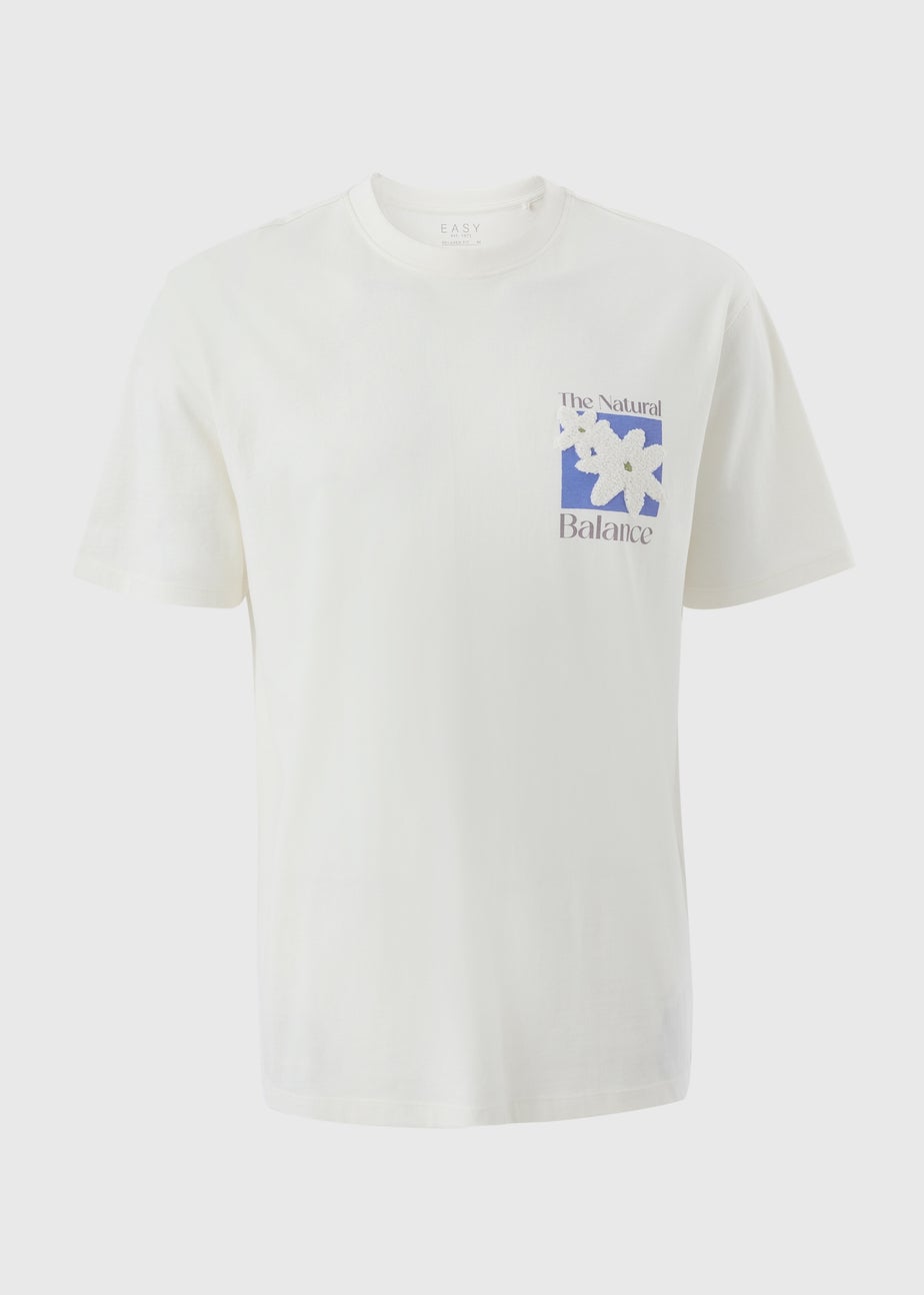 Ecru Natural Balance Boucle T-Shirt