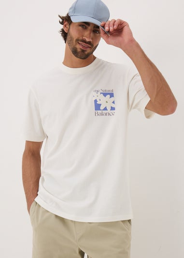 Ecru Natural Balance Boucle T-Shirt