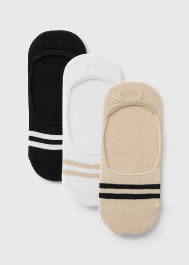 3 Pack Beige No Show Socks