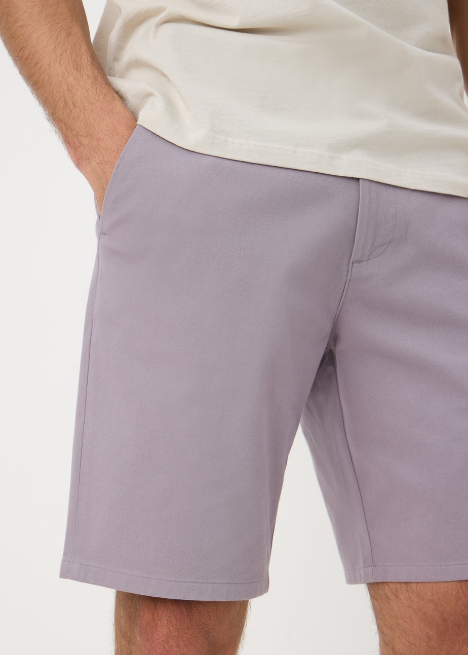 Lilac Straight Fit Chino Shorts