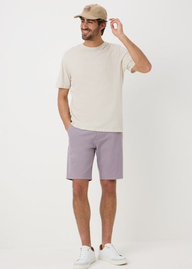 Lilac Straight Fit Chino Shorts