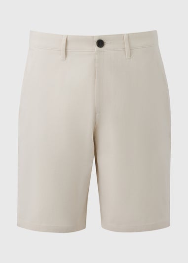 Ecru Straight Fit Chino Shorts