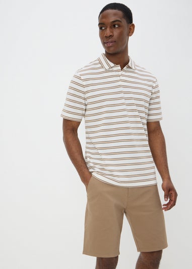 Dark Stone Straight Fit Chino Shorts