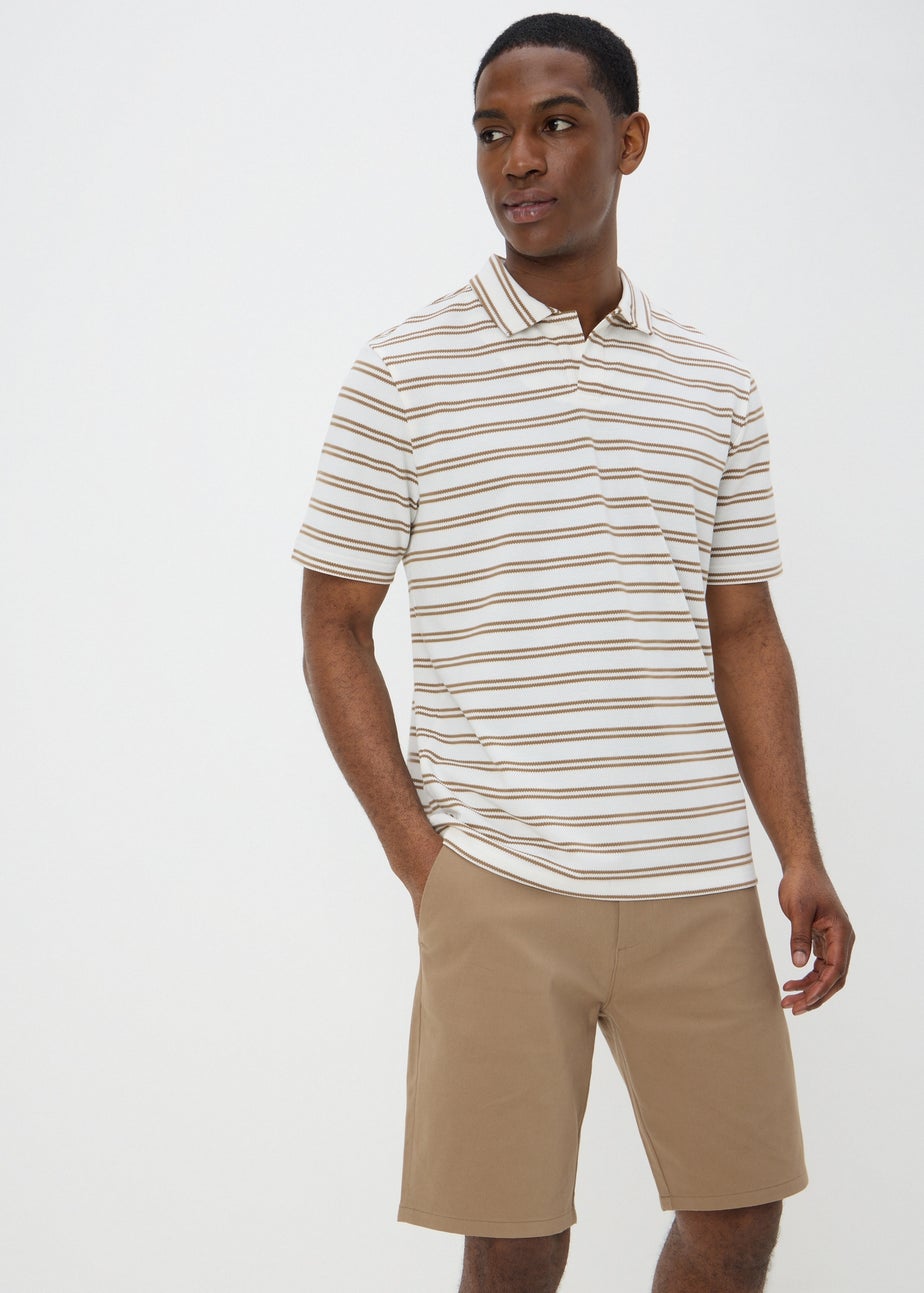 Dark Stone Straight Fit Chino Shorts