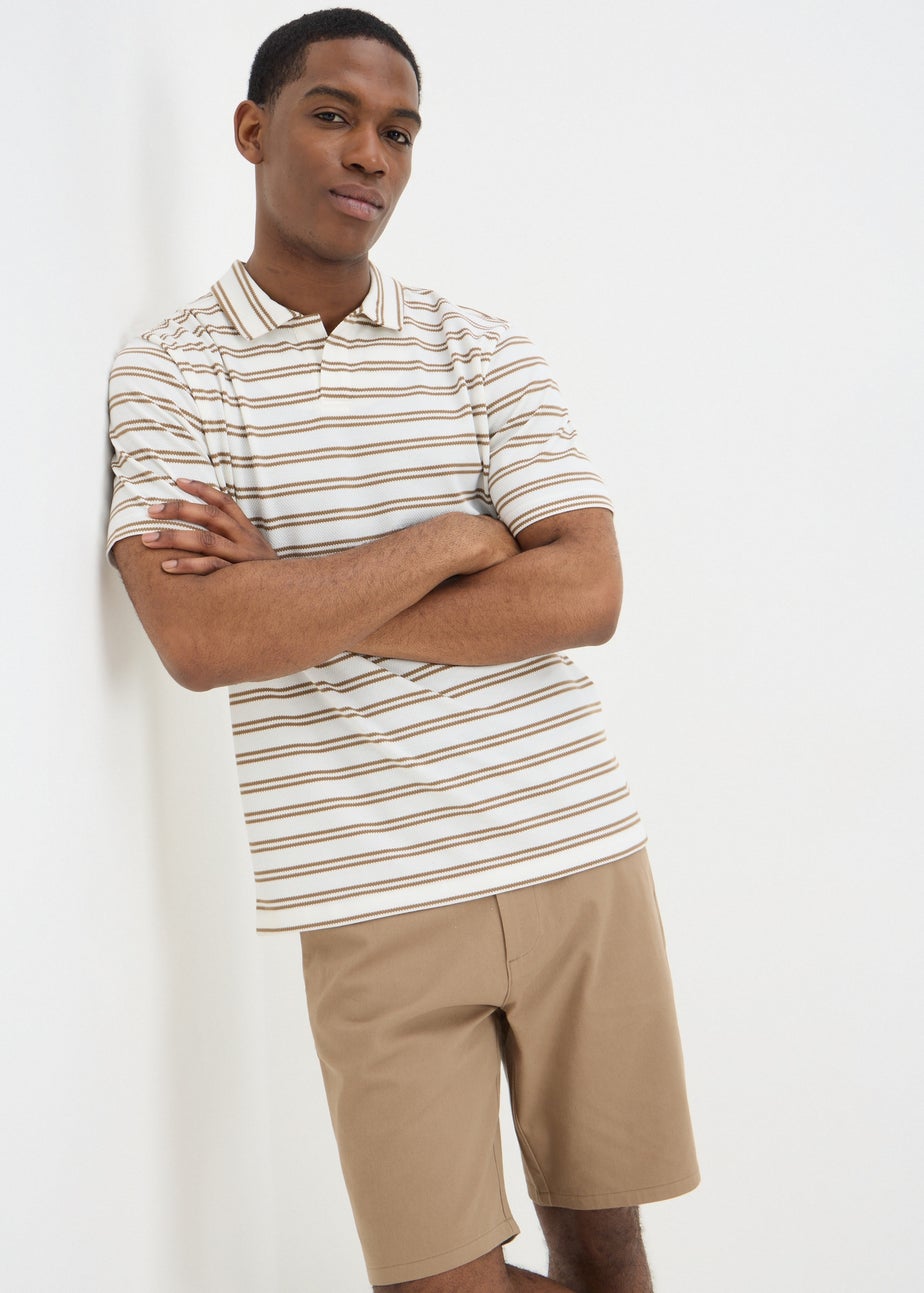 Dark Stone Straight Fit Chino Shorts