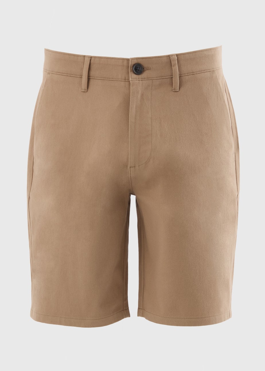 Dark Stone Straight Fit Chino Shorts
